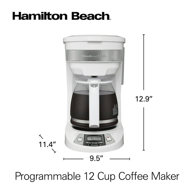 Hamilton Beach 12 Cup Coffee Maker with Stainless Steel Accents
