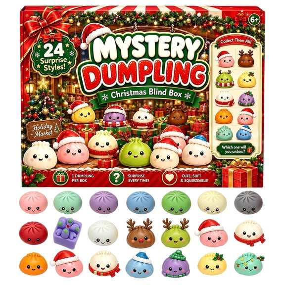Christmas Squish Advent Calendar 2026,Fidget Christmas Countdown Calendar,Surprises Sensory Fidget for Adult,Christmas Party Favors Gift