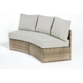thumbnail image 7 of Jocisland Patio Furniture Sets, 3 Piece Half-Moon Sectional Round Sofa Set, Outdoor Patio Furniture with Cushions for Beach, Pool, Balcony, Beige, 7 of 7