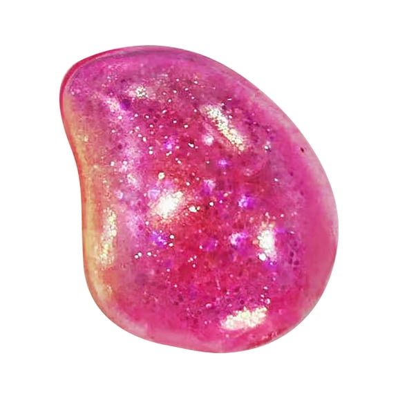 Pink Glitter Mango Squishy with Soft Squeeze Design, Pink with Glitter, for Relaxation Relief, Toy