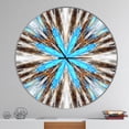thumbnail image 2 of Designart 'Flowers with Radiating Rays ' Modern wall clock, 2 of 6