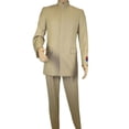 thumbnail image 3 of Men Apollo King Band Collarless Church Suit Mandarin 5 Hidden Buttons AG57 Tan, 3 of 9