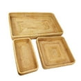 thumbnail image 4 of Rattan Tray, Tabletop Rattan Basket Hand Woven Serving Tray Snack Storage Basket Bread Serving Tray Multifunctional Serving Tray for Dining Coffee Home Decor, 4 of 8