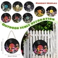thumbnail image 2 of Metal Wall Art Vintage Floral Wall Decor 7.87 Inch Round Rustic Farmhouse Wall Art Outdoor Hanging Decor for Patio Porch Fence Garden Home Decor, 1 Pack, 2 of 3