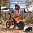 thumbnail image 5 of HOMRELEXA 24V Kids Electric Dirt Bike, 250W Battery Powered Ride on Motorcycle Toys, 3 Speed E Dirt Bike for Kids Age 6+, Max 15.5 MPH, Orange, 5 of 9