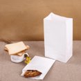 thumbnail image 1 of LOLIPPYY 50Pcs White Food Paper Bags Square Bottom Oil Proof Paper for Fast Food, 1 of 7