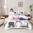 thumbnail image 4 of Castle Fairy Floral Princess Dress Girl Twin Comforter Sets,Chic Flower Rose Bedding Set, 4 of 8