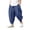 Navy, variant on Boys Girls Wide Leg Pants Size 2-12Y Washed Crinkle Loose Fit Casual Trousers for Summer Spring
