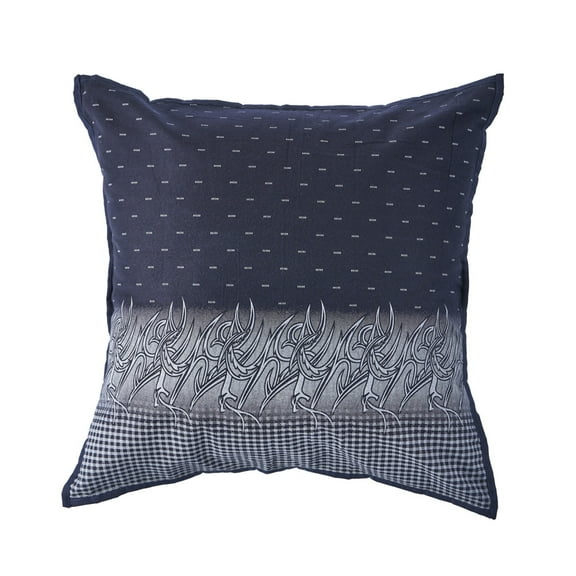 Ox Bay Rain Plaid Standard Throw Pillow, Navy Blue / White, 20 in. Square, Count per Pack 1