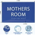 thumbnail image 3 of 6" X4" Mothers Room Sign - Tactile Graphics Grade 2 Braille Text Lactation room| Nursing Room ADA Compliant Wall Mount Plastic Signs For Hospital, Offices, Clinics & Apartments, 3 of 7