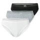 thumbnail image 1 of SCHIESSER Bragas brasileñas para mujer, paquete de 3 - 3Pack Brazilian, algodón elástico, liso Negro/gris/blanco M (Medium), 1 of 7