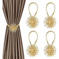 thumbnail image 1 of 2 piezas de alzapaños magnéticos para cortinas, alzapaños para cortinas con flores de cristal magnéticas, alzapaños decorativos para cortinas sin perforaciones con alambre de resorte de, 1 of 6