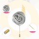 thumbnail image 3 of Uxcell 6 Pcs Ramilletes de Rosa para Novios Pins para Hombres Ceremonia de Boda Aniversario Prom Fiesta Formal, Plata(4.7"x2"), 3 of 7