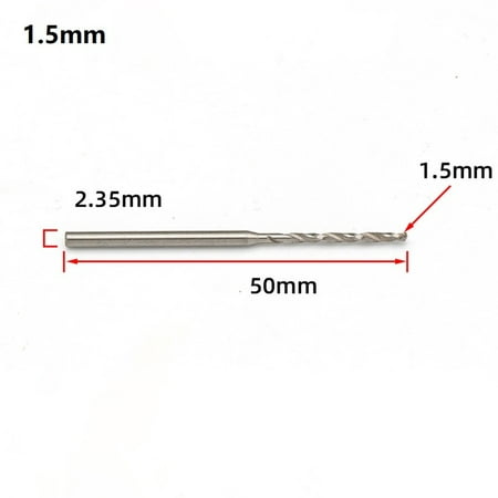 

1Pc 2.35mm Shank Straight Handle Drill Bit Woodworking Hss Drill Bit 0.8-2.0mm