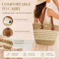 thumbnail image 4 of DAKIMOE Straw Beach Bag For Women Summer Boho Tote Bag Handbags Large Shoulder Purses Woven for Vacation, 4 of 7