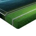thumbnail image 2 of Ambesonne Sports Fitted Sheet, Soccer Football Game, Full Size, Green Blue, 2 of 3