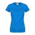 thumbnail image 2 of TANGNADE Women's Basic Solid Color Cotton Crew Neck Slim Fit Tunic Short Sleeve T Shirt, A Simple Cotton Soft T-Shirt for Outdoor Blue1 S, 2 of 3