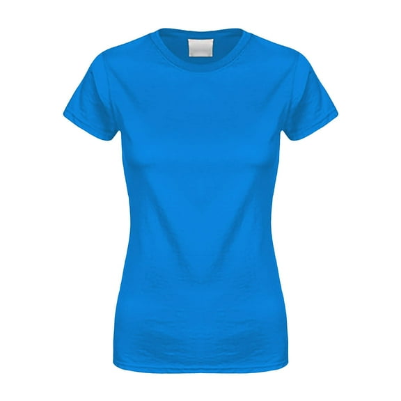 Pxiakgy T Shirts for Women Women'S Basic Cotton Crew Neck Slim Fit Tee Tunic Length T Shirt A XXL