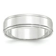 thumbnail image 1 of 10KW 6mm Flat with Step Edge Band Size 7 in 10k White Gold, 1 of 3