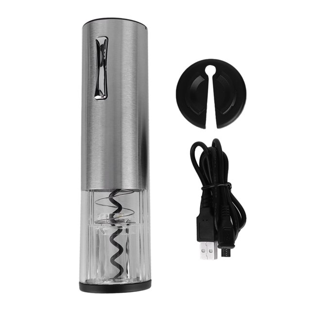 Abridor de vino eléctrico USB, sacacorchos eléctrico para botellas de vino, funciona con pilas con luz indicadora de LED
