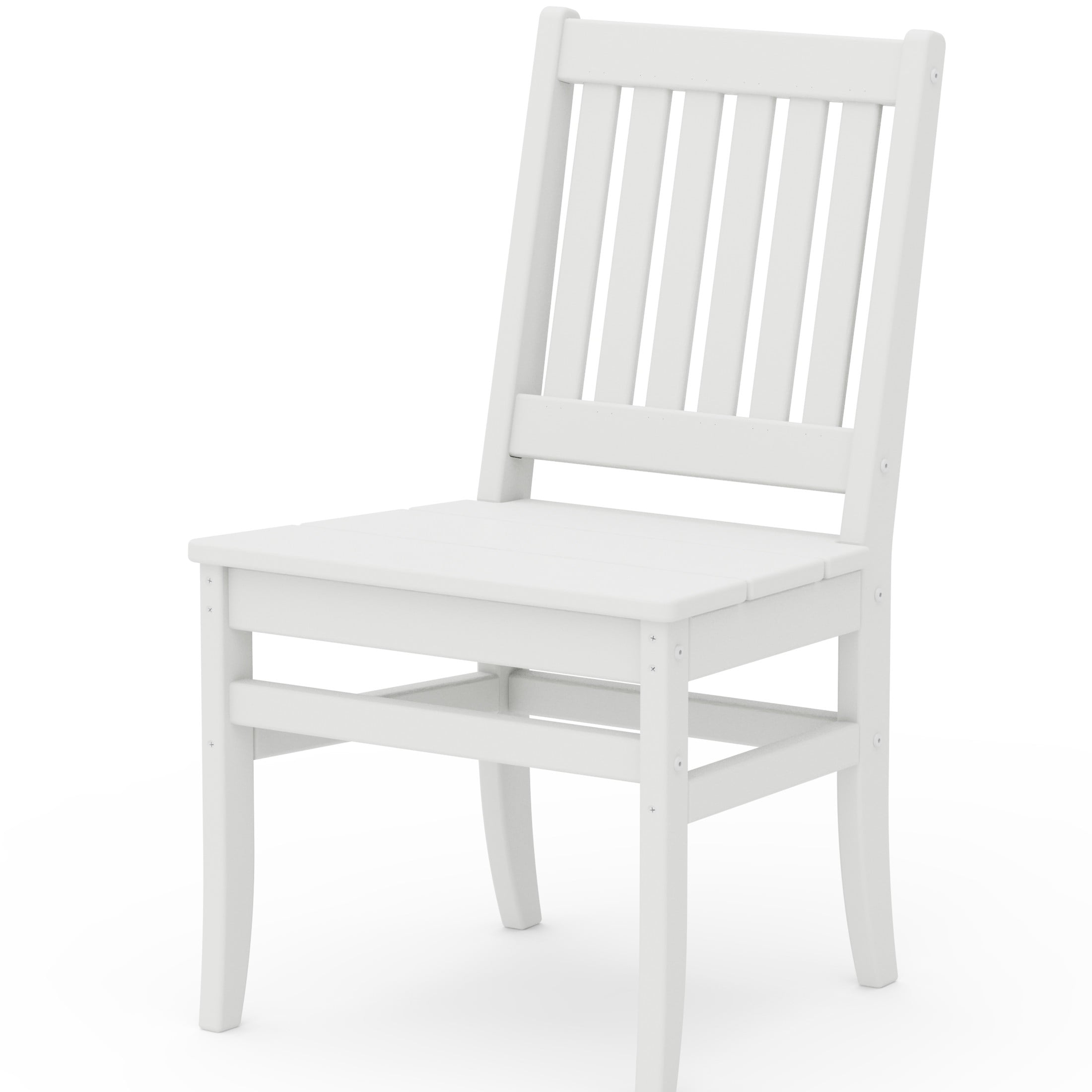Better Homes & Gardens by POLYWOOD Southlake Outdoor Dining Side Chair (2 Chairs), All-Weather HDPE, Patio Seat, White