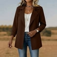 thumbnail image 6 of Jackets for Women Solid Color Spring Autumn Casual Button Down Long Sleeved Windbreaker Coat Fall Winter Track Jackets with Pockets 2026 Fall Coat Tops, 6 of 7