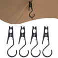 thumbnail image 2 of Mosiee 4Pcs/Set Outdoor Tent Camping Hook Tent Tarp Clips Carabiner Wind Rope Buckle, 2 of 9