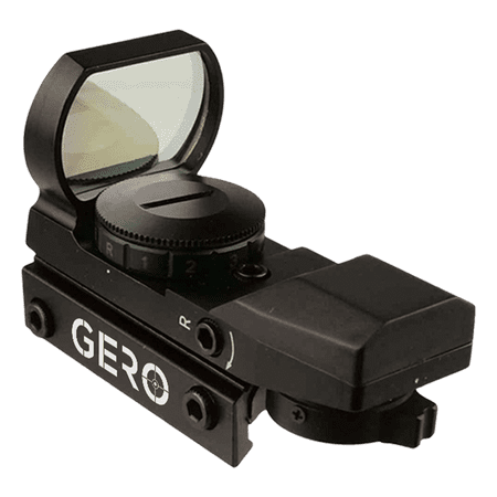 gero green & red dot  laser sight 22 mm rail mount base scope 4 reticles