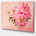 thumbnail image 2 of Peony Flowers against Scribbled Back - Floral Canvas Art Print, 2 of 4