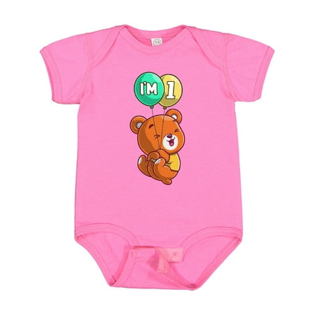 

Inktastic I m 1 Teddy Bear Gift Baby Boy or Baby Girl Bodysuit