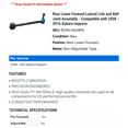 thumbnail image 2 of Rear Lower Forward Lateral Link and Ball Joint Assembly - Compatible with 2008 - 2016 Subaru Impreza 2009 2010 2011 2012 2013 2014 2015, 2 of 2
