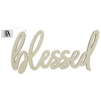 Leisure Arts Unfinished Wood Words - 12.75" X 6" - Blessed Wood Cutout Word Cutouts For Crafts Wooden Words For Crafts Wooden Cut Out Letters Laser Cut Large Size