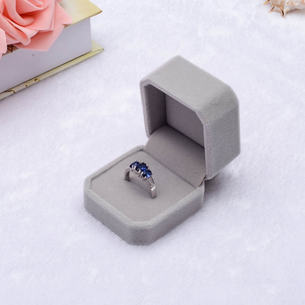 Velvet Earring Ring Pendant Jewelry Box Display Case Engagement Wedding Gift NEW 