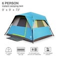 thumbnail image 6 of 6 Person Camping Tent  Blackout Design For Instant Cabin Tents Family With Rainfly 60s Easy Setup Water-resistant, 6 of 6