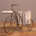 thumbnail image 3 of Soporte de jardinera de escritorio Zulema bicicleta de hierro parisino blanco, 3 of 8