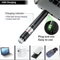 thumbnail image 2 of Convient au camping, à la Randonnée et à la Chasse en Plein Air, à l'Enseignement, au Guidage à Longue Distance, à la Longue Portée, Pointeur laser Vert Haute Puissance, Pointeur laser Vert Haute Puissance, Pointeur laser rechargeable USB, 2 of 5