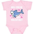thumbnail image 3 of Inktastic Will You Be My Valentine with Cute Shark and Hearts Boys or Girls Baby Bodysuit, 3 of 5