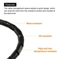 thumbnail image 4 of Spiral Cable Wrap 11.5ft 18mm Cable Management Sleeve Cord Organizer Flexible PE Computer Wire Black with Tape, 4 of 5