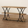 thumbnail image 6 of Baxton Studio Terrell Industrial Wood and Metal 3 Tier Console Table, Natural, 6 of 7