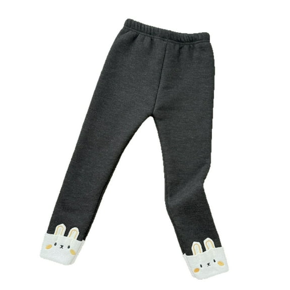 Girls Winter Warm Cotton Fleece Lined Leggings Toddler Kids Winter Skinny Pants