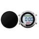 thumbnail image 2 of Mini reloj despertador adhesivo para moto, barco, baño, ducha. Negro plata, 2 of 8