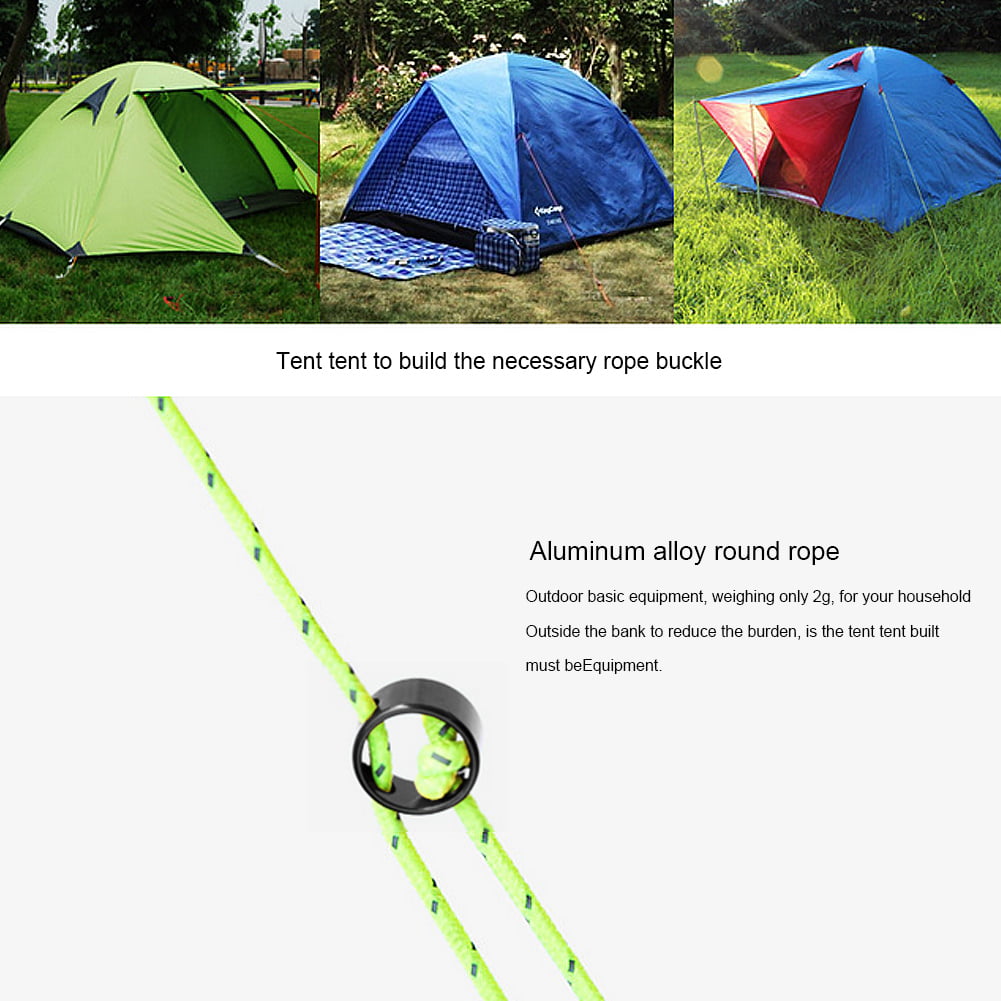 10pcs Quick Release Shelter Tent Anti-Slip Wind Rope Buckle Camp Rope Adjuster Stopper for Camping Hiking Backpacking Outdoor Activity Tent Accessory Zer one Wind Rope Cord