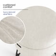thumbnail image 4 of Hearth & Harbor Round Ottoman with Storage, Luxurious Foot Stool and Chic Vanity Stool with Storage, Elegant Textured Velvet Cream, 4 of 8
