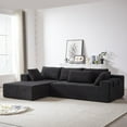 thumbnail image 3 of 108" Corduroy Textured L-Shaped Sectional Sofa with Left Chaise, 3 of 10