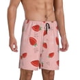 thumbnail image 2 of Sikiie Cute Strawberry C Mens Pajama Shorts, Lightweight Lounge Pant with Pockets Soft Sleep Pj Shorts for Men3X-Large, 2 of 6