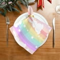 thumbnail image 2 of Dreamtimes Colorful Striped Rabbit Cloth Napkins Set of 1,Reusable Washable Polyester Dinner Table Napkins for Kitchen,Dining,Restaurant,Party Decoration, 2 of 7