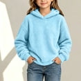 thumbnail image 2 of Nugftut Sweatshirts for Girls Fleece Hooded Sweatshirts Casual Long Sleeve Hoodies with Front Pockets for Daily School Outdoor Wear, 2 of 9