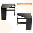 thumbnail image 4 of Ginatex Corner Computer Desk, Space-saving Triangular Writing Desk, Multi-functional Console Table for Small Space in Home Office, Black, 4 of 8