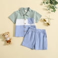 thumbnail image 4 of Baozhu Baby Boys' 2Pcs Summer Outfits Short Sleeve T-Shirt Tops Elastic Waistband Shorts Set Toddler Clothes, 4 of 8
