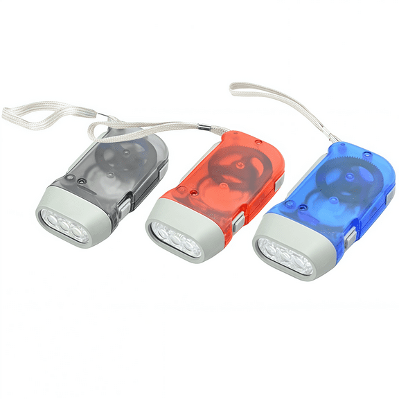 3PCS Portable Mini Hand-Press LED Flashlight for Emergency and Outdoor Use